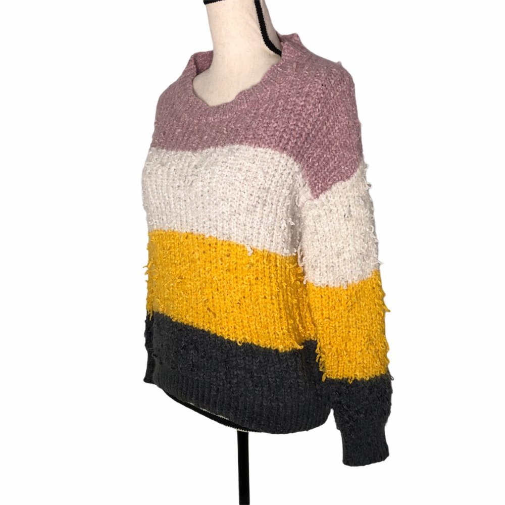 Davi & Dani Colorblock Oversized Pullover Sweater - image 2